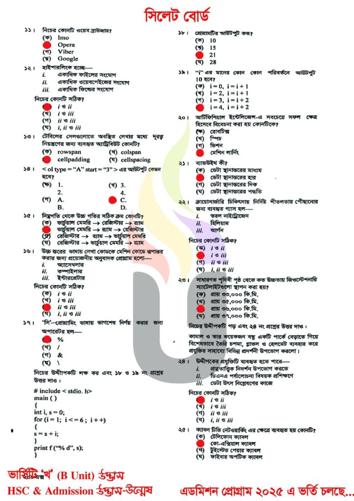 HSC ICT MCQ Solution 2025 Sylhet Board | এইচএসসি ২০২৫ আইসিটি এমসিকিউ সমাধান সিলেট বোর্ড